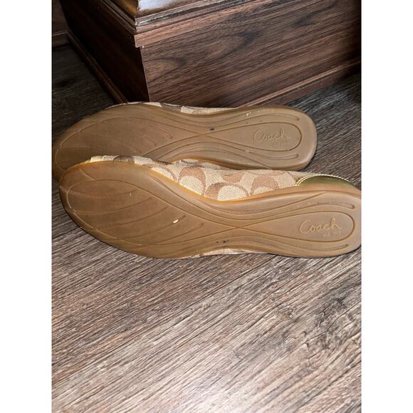 Coach Signature Logo Print Cecile Slip on Ballet Flat Shoes size 9 B - Picture 6 of 10